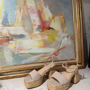 Elegant Beige Platform Sandals
